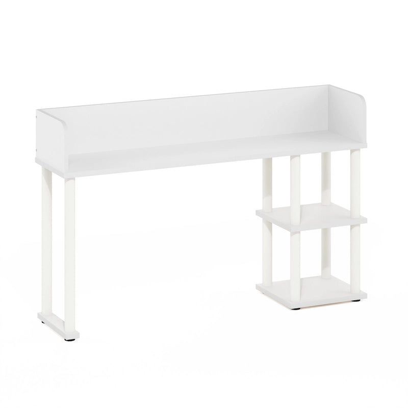 Étagère de bureau classique à 3 niveaux pour le rangement, organiseur de bureau, blanc/blanc
