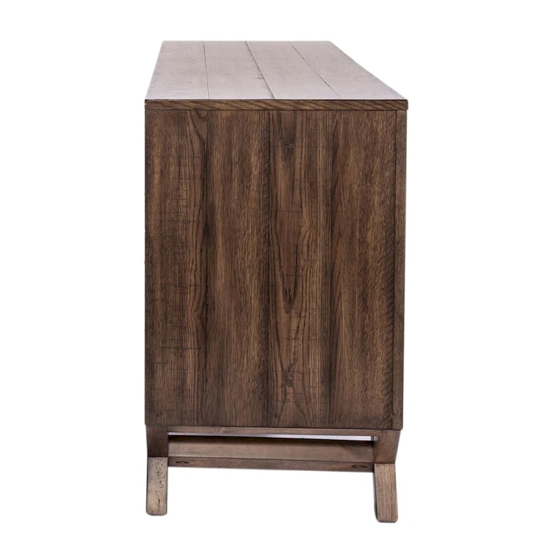 Bureau crédence en châtaignier patiné