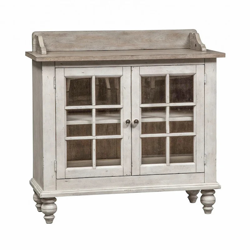 Buffet gris patiné en lin ancien