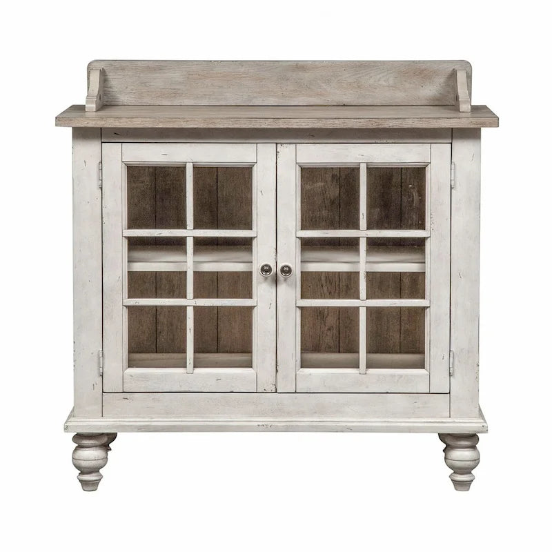 Buffet gris patiné en lin ancien