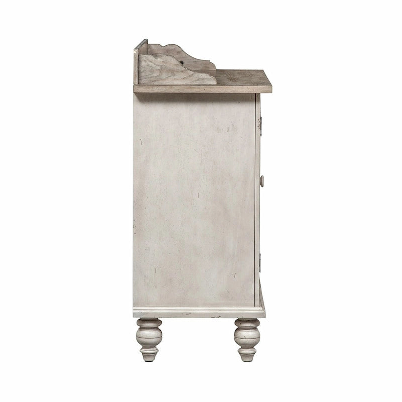 Buffet gris patiné en lin ancien