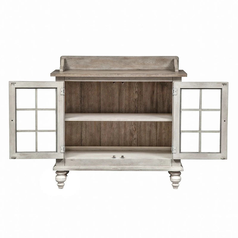 Buffet gris patiné en lin ancien