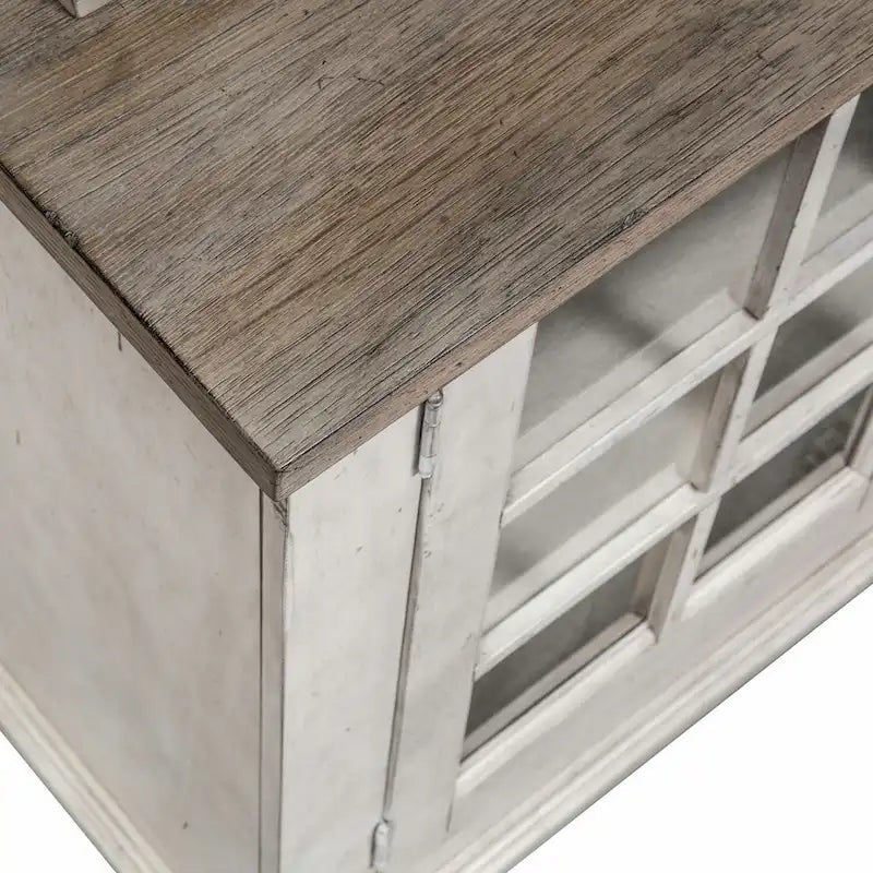 Buffet gris patiné en lin ancien