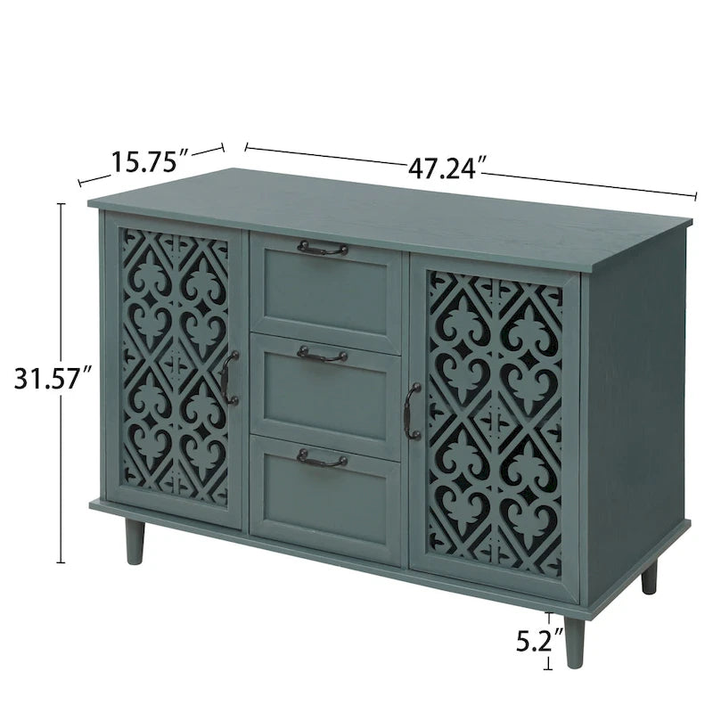 Armoire 2 portes 3 tiroirs