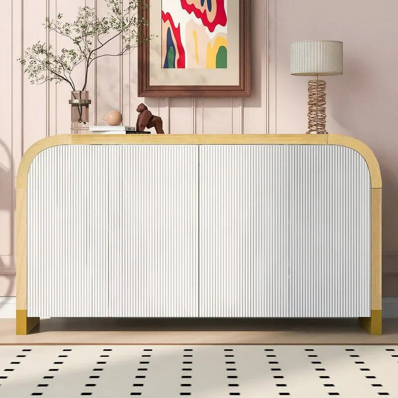 Armoire 4 portes de 59,8 po de largeur avec étagères réglables - S/O