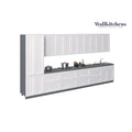 Ensemble de meubles de cuisine blanc mat, 4,5 m de large - 182x24