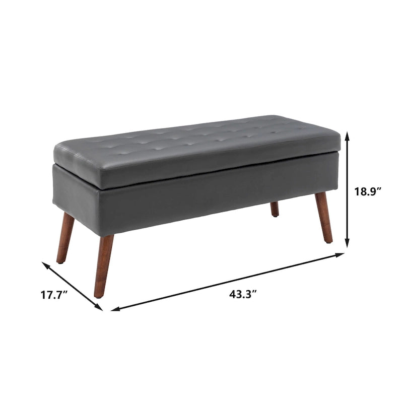 Banc de rangement pour bout de lit de chambre à coucher