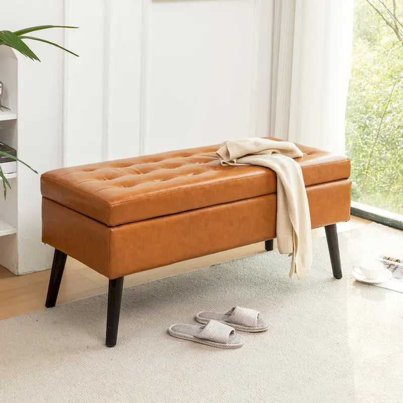 Banc de rangement pour bout de lit de chambre à coucher
