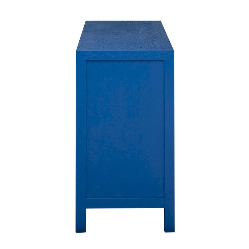 Meuble en placage de frêne avec portes à motif de lignes rayonnantes