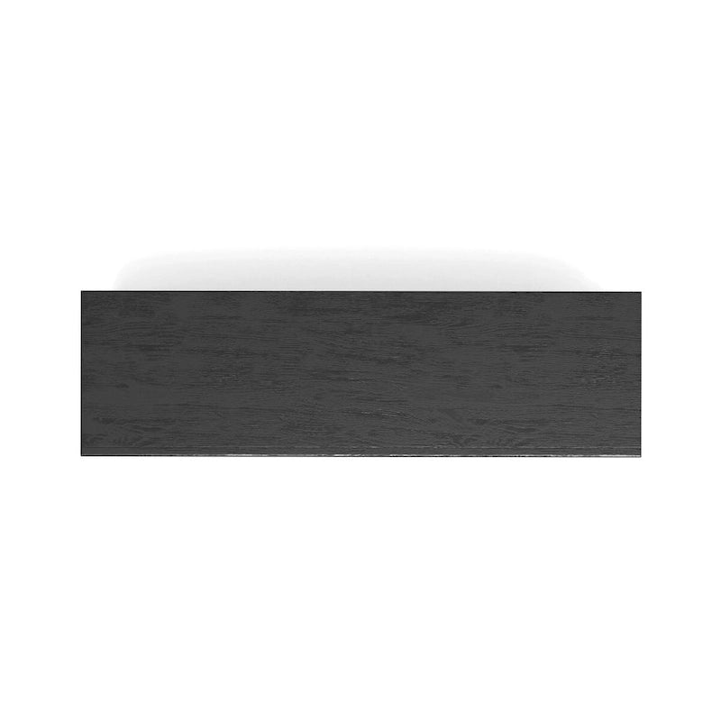 Console Cove avec 3 tiroirs et 2 placards, noir vintage
