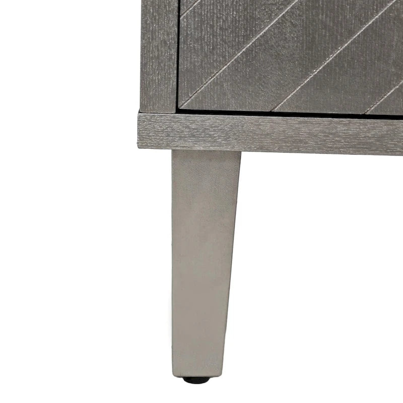 Armoire de rangement à 4 portes élégante et fonctionnelle avec pieds en pin