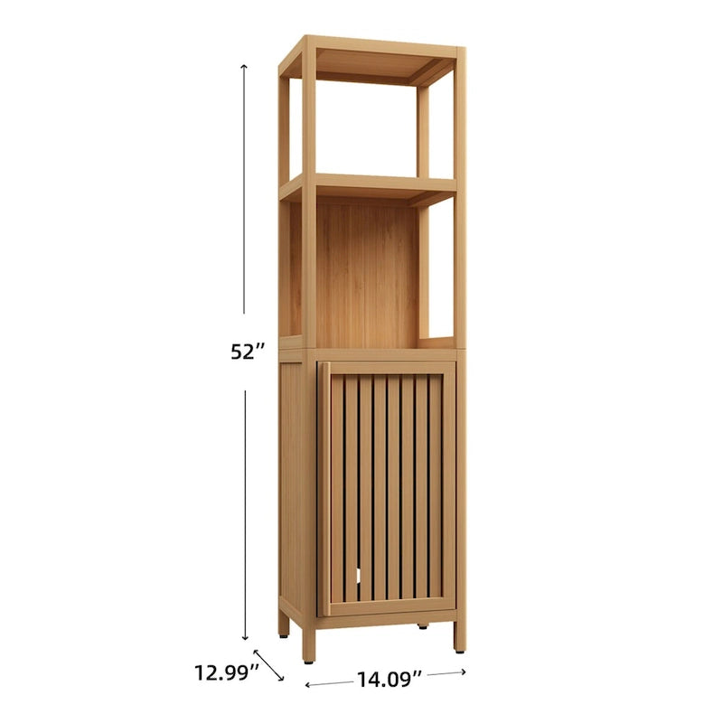 Meuble de rangement multifonctionnel en bambou grande capacité